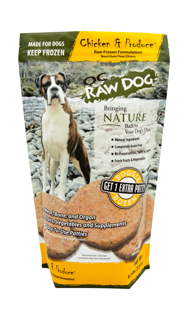 OC Raw Dog Frozen Chicken & Produce Meaty Rox OC Raw Dog Frozen Chicken & Produce Meaty Rox