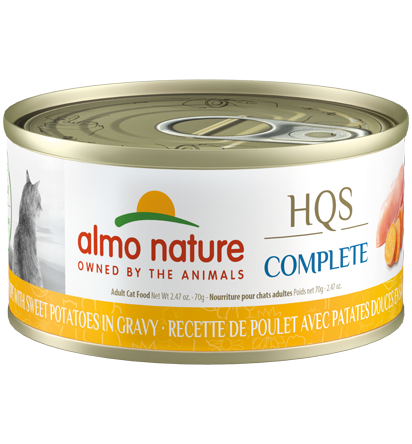 Almo Nature HQS Complete Chicken Recipe with Sweet Potatoes in gravy Wet Cat Food (2.47 oz)