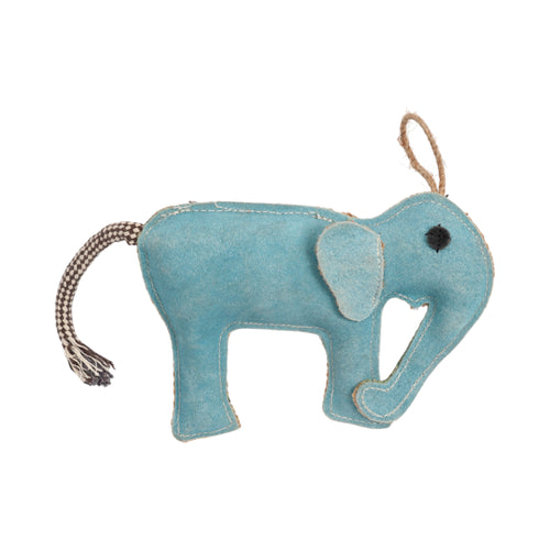 JoJo Modern Artisan-Crafted Natural Leather Elephant Dog Chew Toy