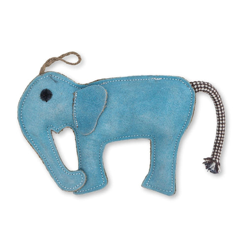 JoJo Modern Artisan-Crafted Natural Leather Elephant Dog Chew Toy