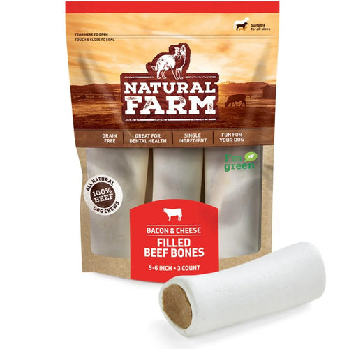 Natural Farm Bacon & Cheese Filled Bones Dog Treats