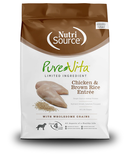 NutriSource® PureVita™ Chicken & Brown Rice Entrée Limited Ingredient Dog Food