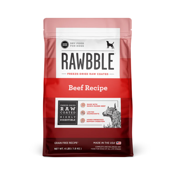 BIXBI Pet Rawbble® Dry Food for Dogs – Beef Recipe