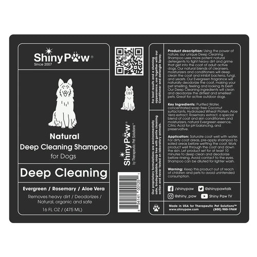 Shiny Paw Deep Cleaning Evergreen Aloe Vera & Rosemary Shampoo for Dogs (16 oz)