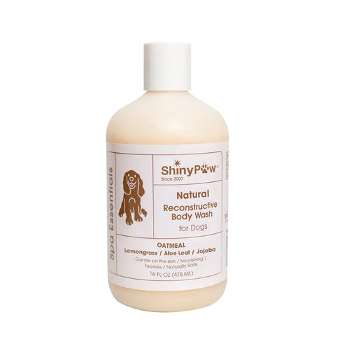 Shiny Paw Oatmeal and Lemongrass Spa Essentials Reconstructive Body Wash for Dogs (16 oz)