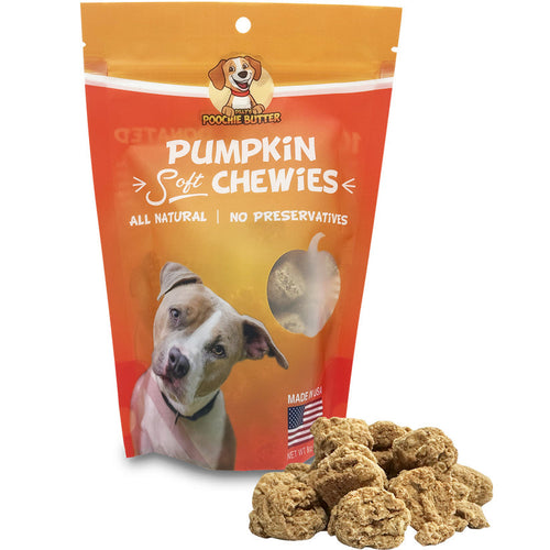 Poochie Butter Pumpkin Soft Chewies Dog Treats