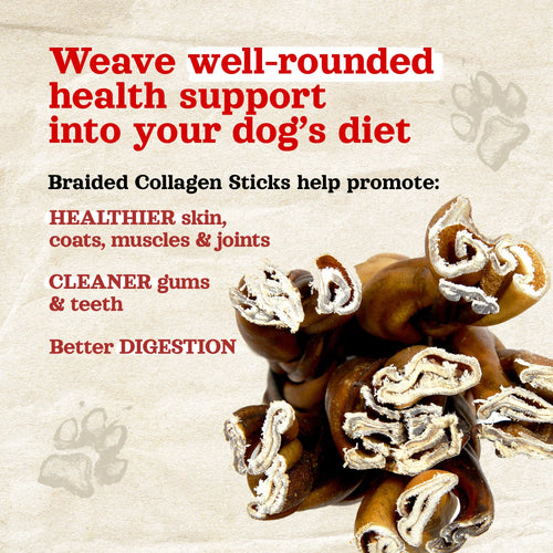 Natural Farm Braided Collagen Sticks