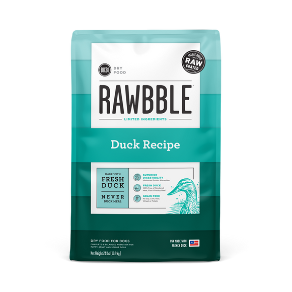 BIXBI Pet Rawbble® Dry Food for Dogs – Duck Recipe