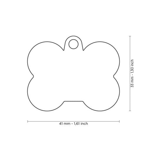 MyFamily Id Tag Hushtag Collection Aluminium Black Bone With Orange Rubber