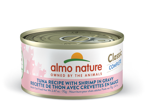 Almo Nature Classic Complete Tuna Recipe with Shrimp in gravy
