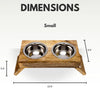 JoJo Modern Pets Eco-Friendly Elevated Dog Wood Feeder in Natural Wood Finish