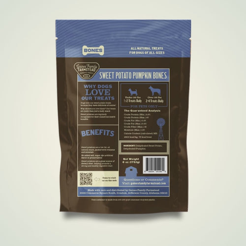 Gaines Family Farmstead Sweet Potato and Pumpkin Bones Treats For Dogs