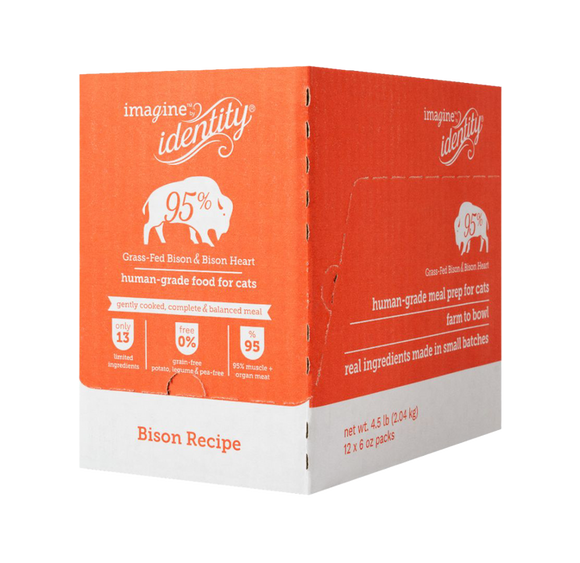 Identity Pet Imagine 95% Bison Gently Cooked Cat Food Recipe