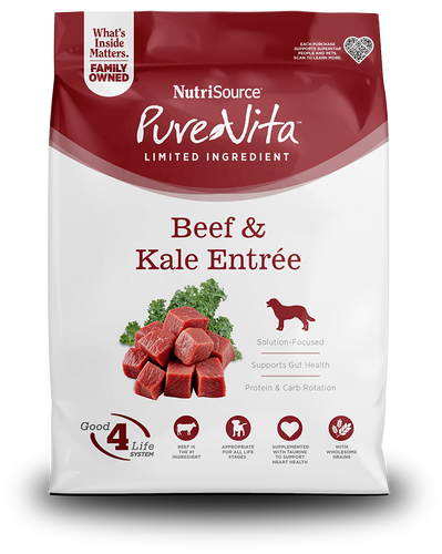 NutriSource Beef & Kale Entrée Limited Ingredient Dog Food