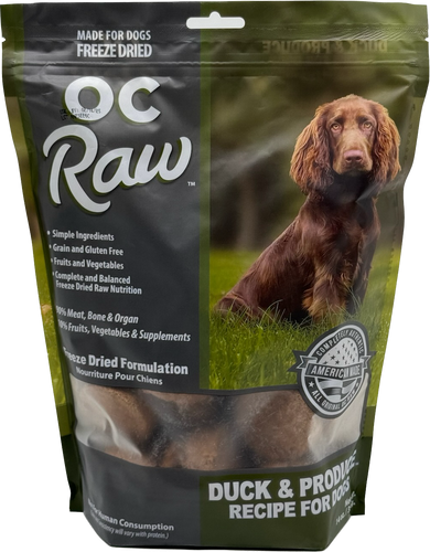 OC Raw Duck & PRODUCE Freeze Dried Sliders Recipe For Dogs