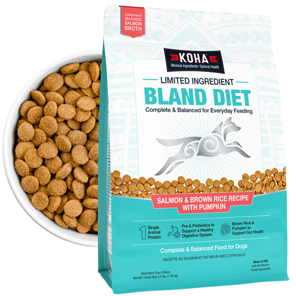 Koha Limited Ingredient Dry Bland Diet Salmon & Brown Rice Recipe with Pumpkin for Dogs