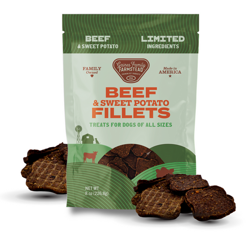 Gaines Family Farmstead Beef & Sweet Potato Fillets Dog Treats