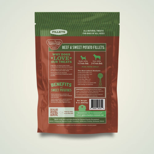 Gaines Family Farmstead Beef & Sweet Potato Fillets Dog Treats