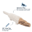 Tall Tails Natural Leather Crunch Crocodile Rope Dog Toy