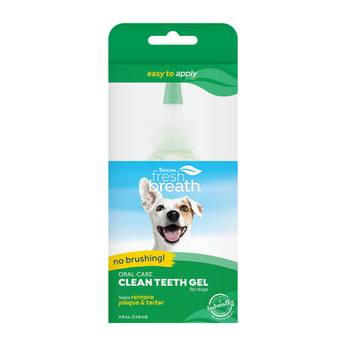 TropiClean Fresh Breath No Brushing Clean Teeth Dental & Oral Care Gel for Dogs